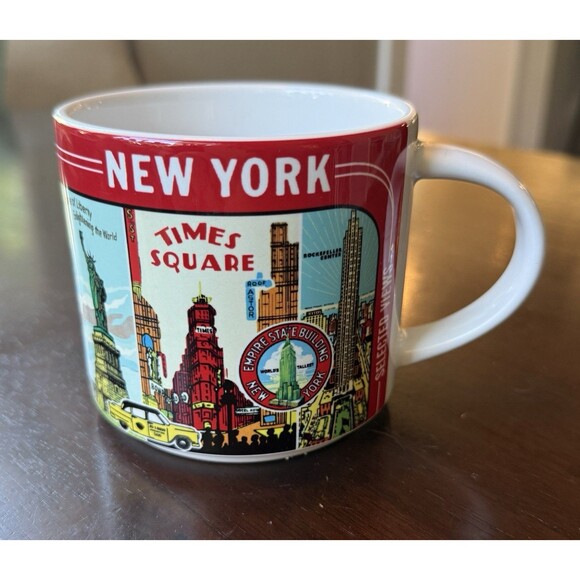 Cavallini & Co., Vintage New York Sites Ceramic Coffee Mug, 14 oz - Picture 1 of 7